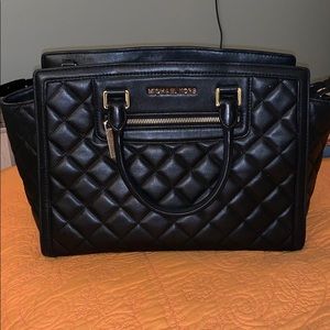 Quilted black Michael Kors tote bag